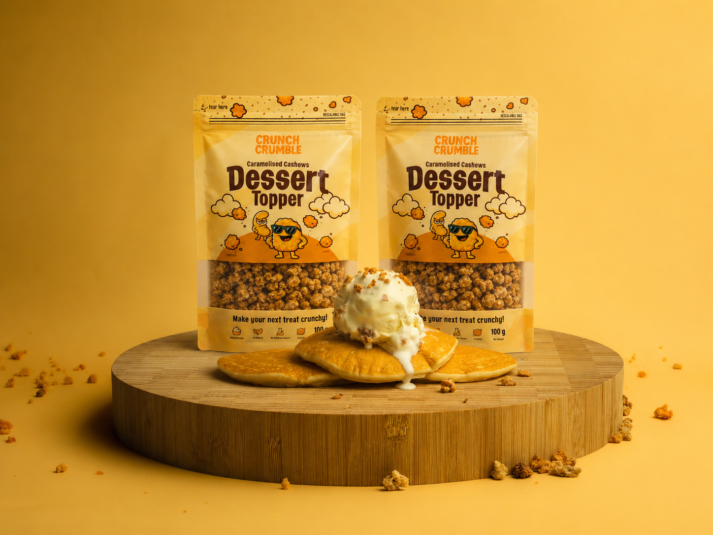 Crunch Crumble - Caramelised Cashews Dessert Topper