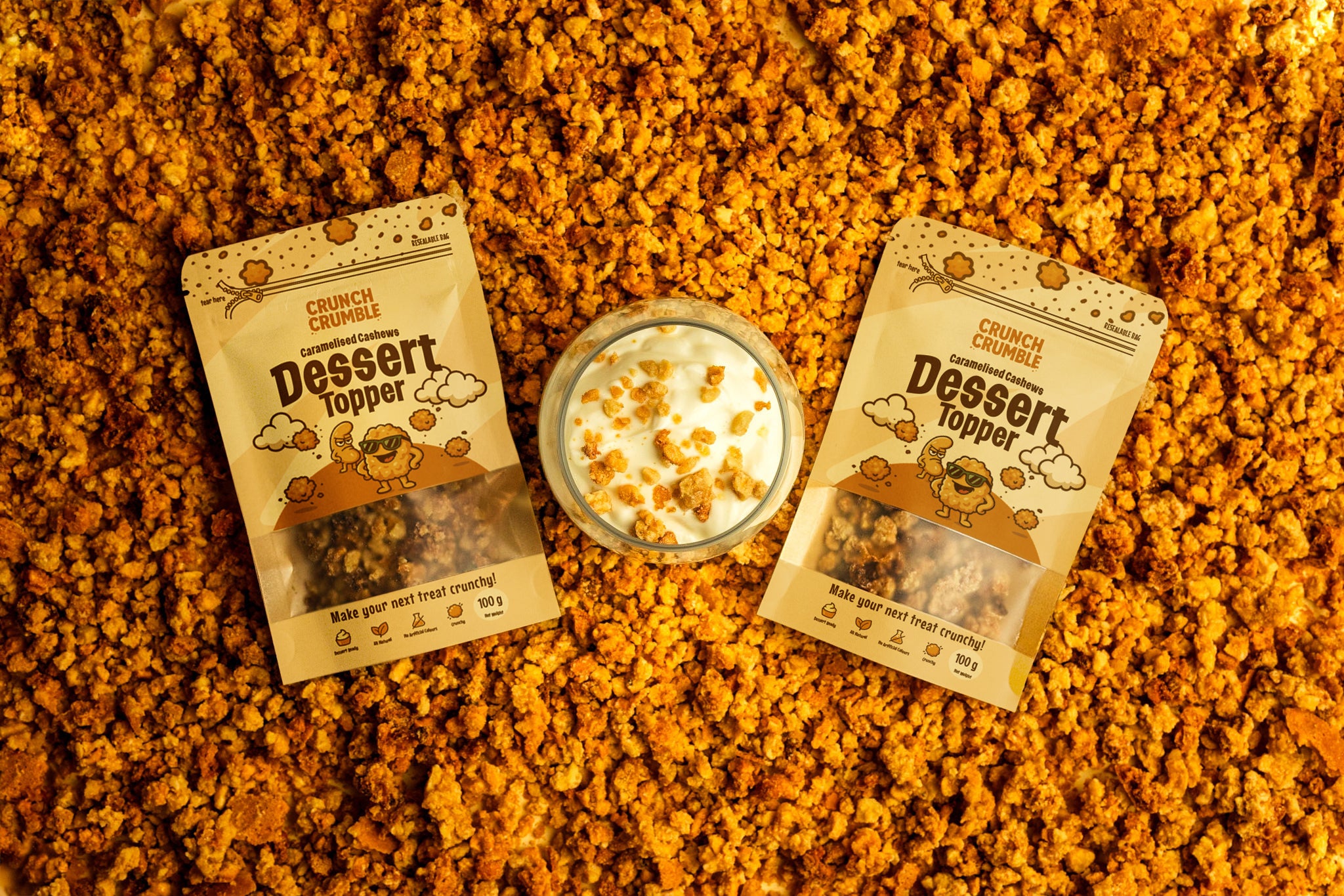 Crunch Crumble - Caramelised Cashews Dessert Topper