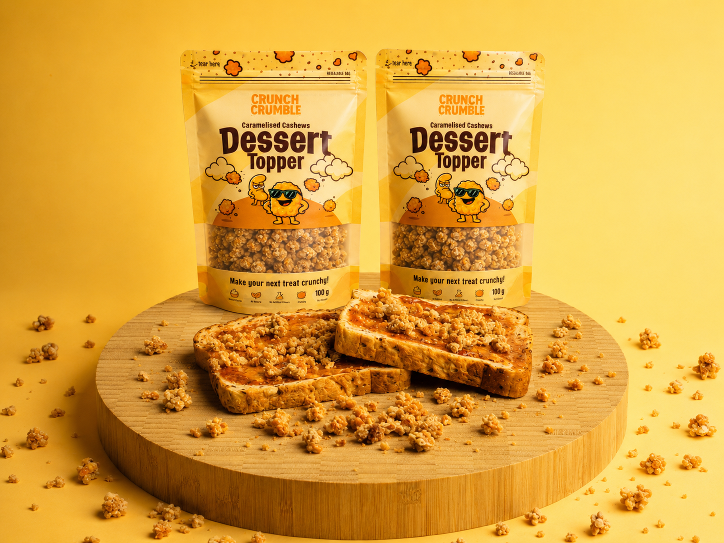 Crunch Crumble - Caramelised Cashews Dessert Topper